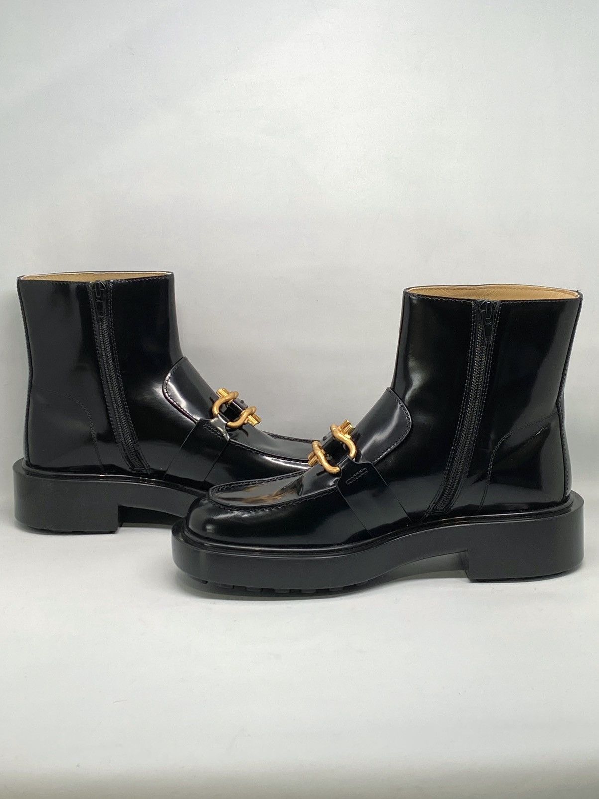 Bottega Veneta Bottega Veneta Monsieur glossed-leather ankle boots size 40 Size US 10 / IT 40 - 7 Thumbnail