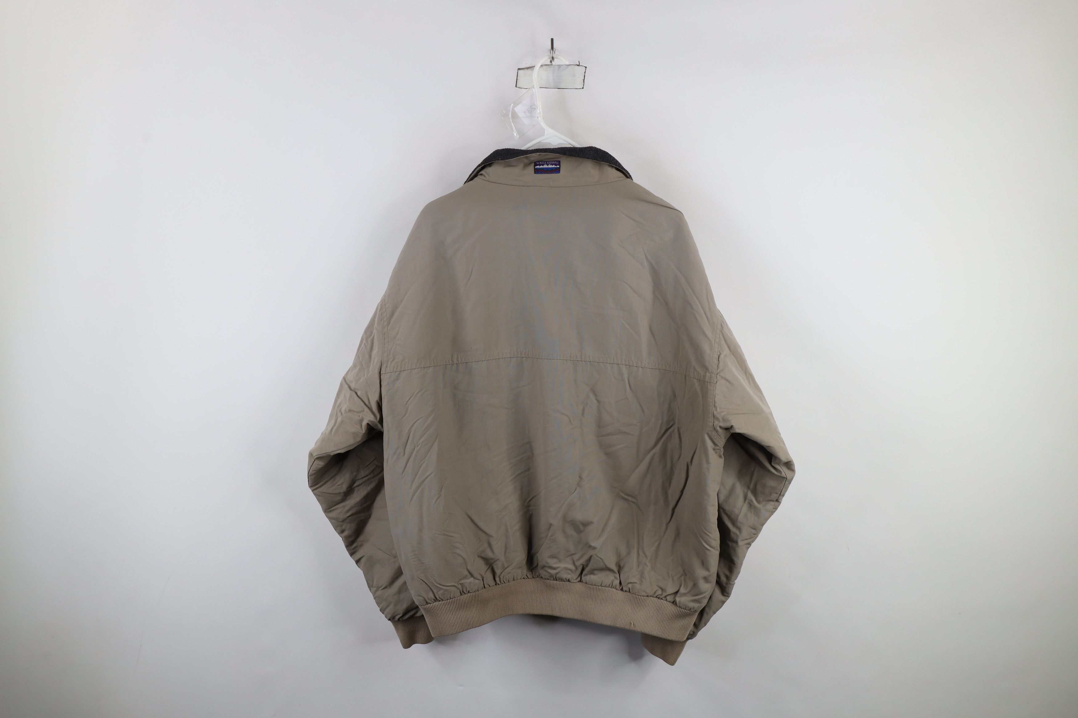 Vintage Vintage 90s Streetwear Lined Full Zip Bomber Jacket Beige Size US L / EU 52-54 / 3 - 15 Thumbnail
