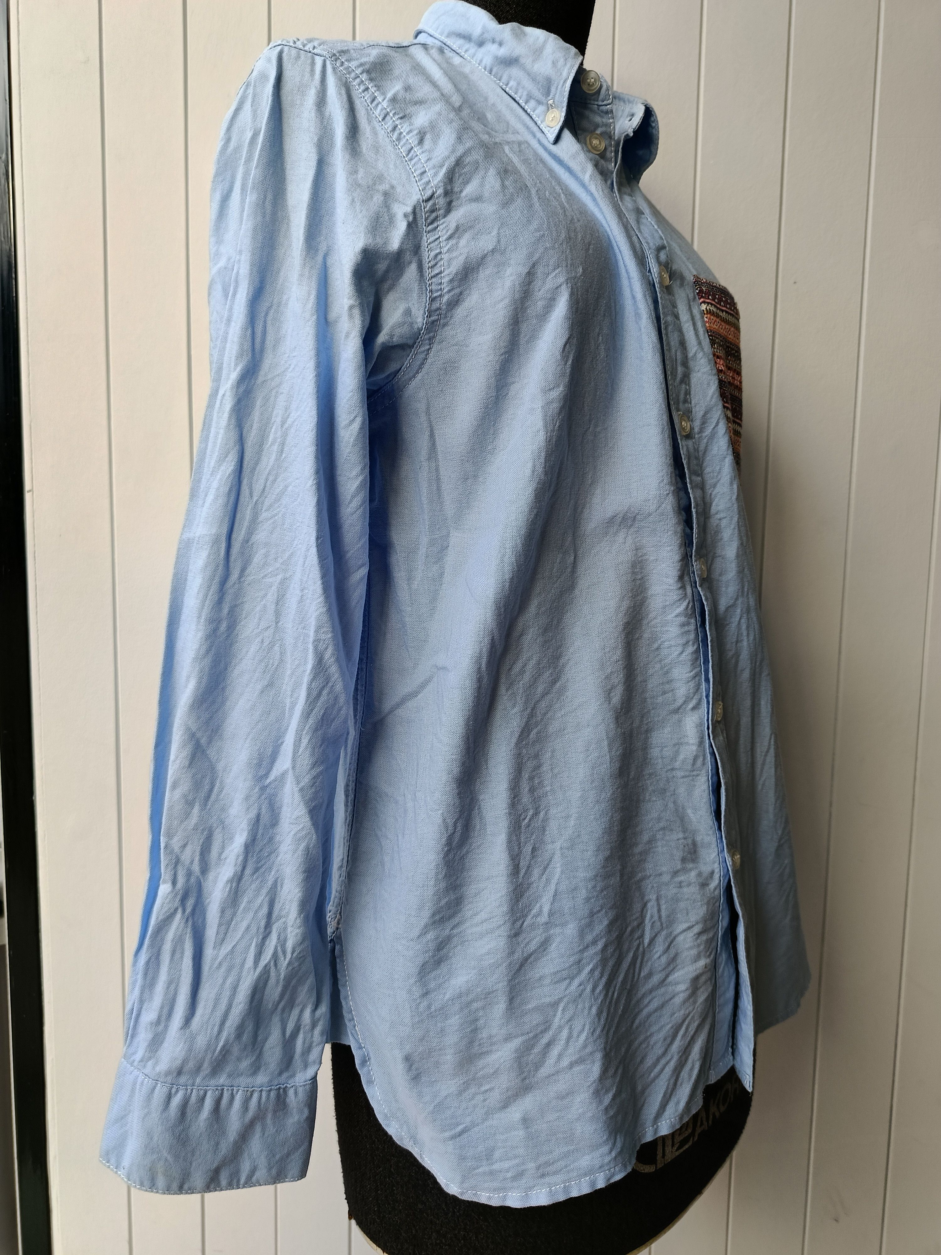 Japanese Brand 7days Sevendays Sunday blue button down native pocket shirt Size US S / EU 44-46 / 1 - 11 Thumbnail