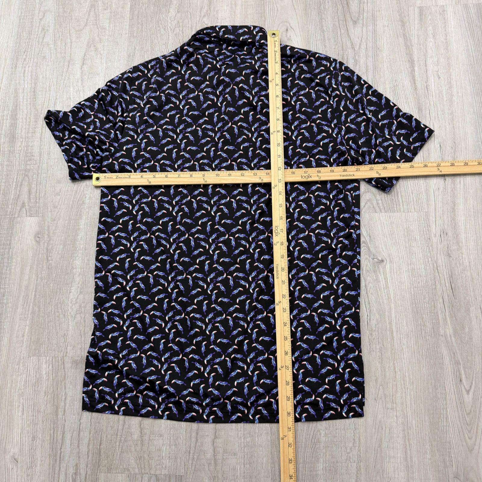 Other 1764 Polo Shirt Large Toucan Bird All Over Print Stretch Size US L / EU 52-54 / 3 - 7 Thumbnail