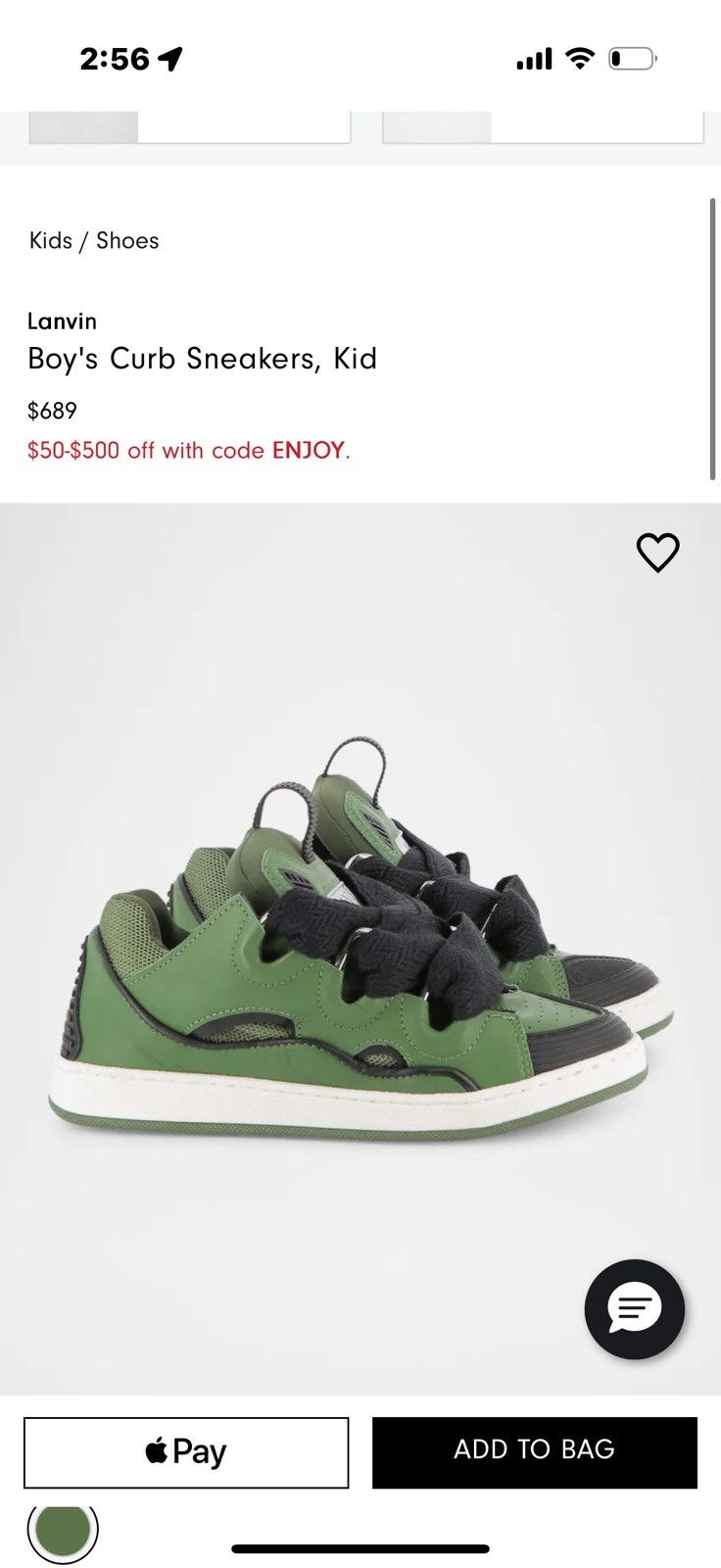 Lanvin Lanvin Boy's Curb Sneakers Size US 6 / EU 39 - 8 Thumbnail