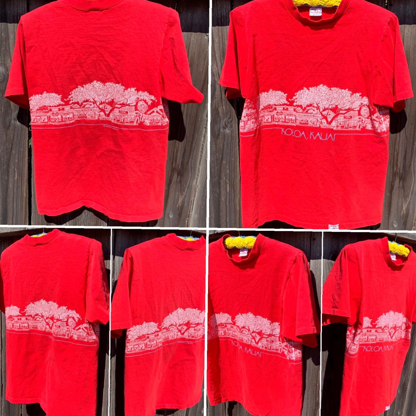 Vintage VINTAGE Crazy Shirts Hawaii T-Shirt M Red 1980s Men Graphic Tee Single Stitch 100% Cotton USA Size US M / EU 48-50 / 2 - 4 Thumbnail