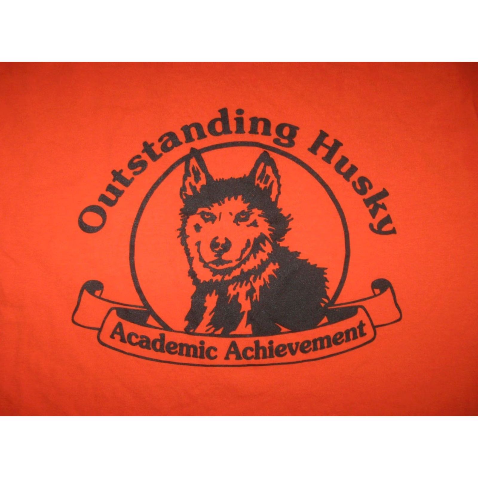 Gildan OUTSTANDING Husky Academic Achievement Shirt - Mens Medium Vintage Knit Dog Size US M / EU 48-50 / 2 - 3 Thumbnail
