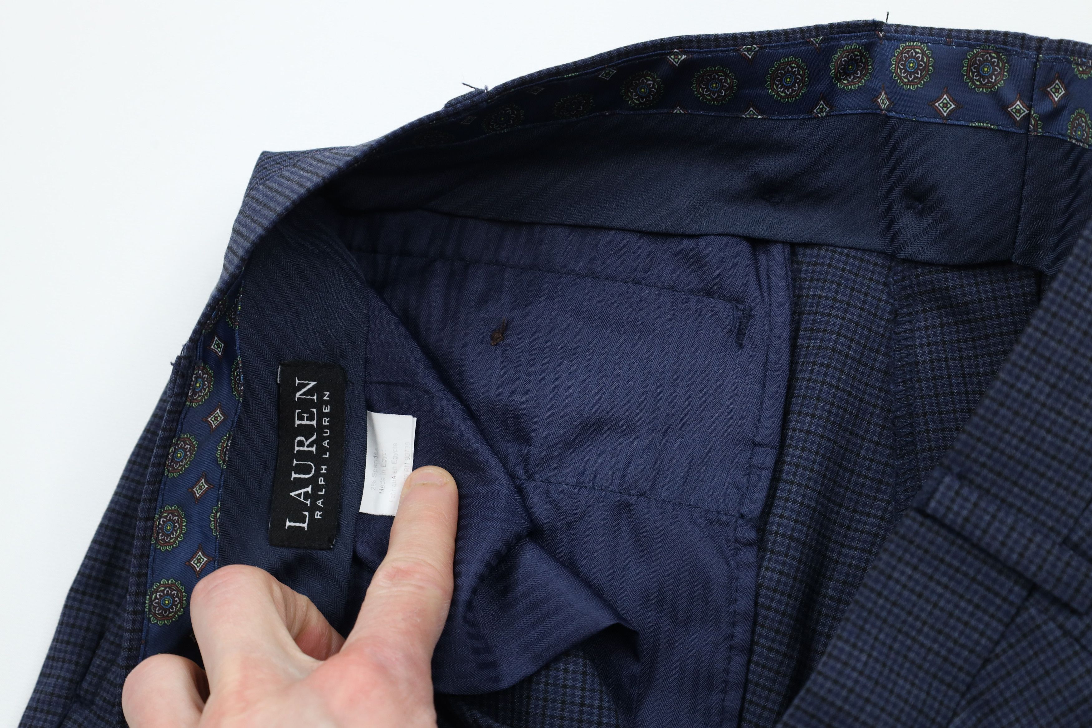 Ralph Lauren × Vintage Vintage Ralph Lauren Straight Leg Chino Pants Trousers Plaid Size US 36 / EU 52 - 7 Thumbnail