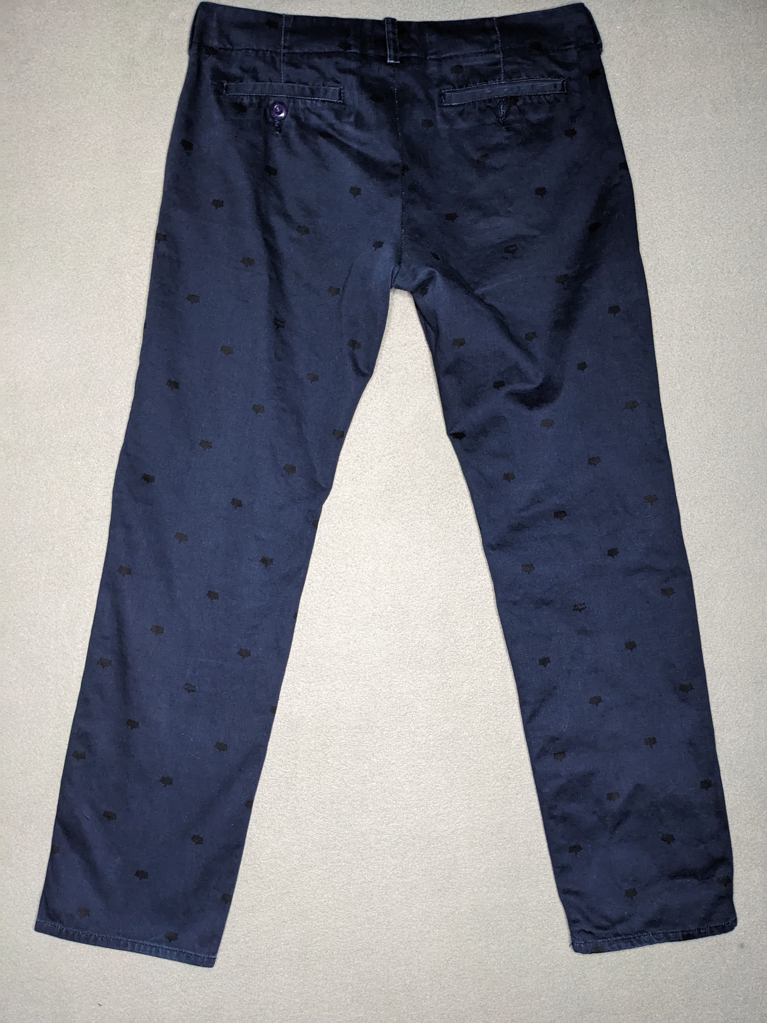 Stussy Stussy Crown Logo Work Pants 32x31 Straight Chino Navy Blue Size US 32 / EU 48 - 6 Thumbnail