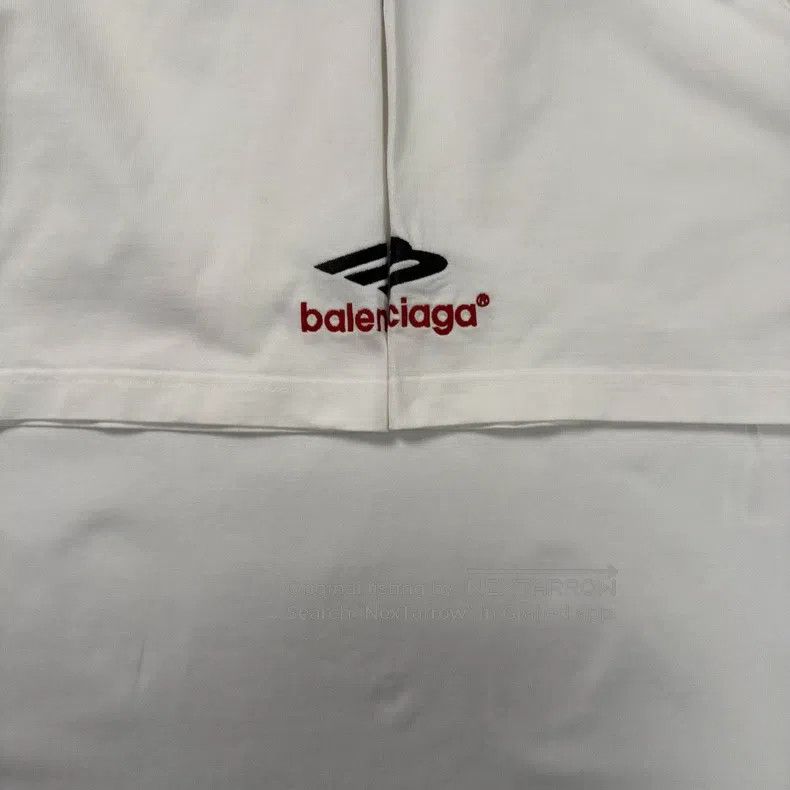 Balenciaga Balenciaga White 3B Sports Slogan Embroidered Short Sleeve Size US L / EU 52-54 / 3 - 3 Thumbnail