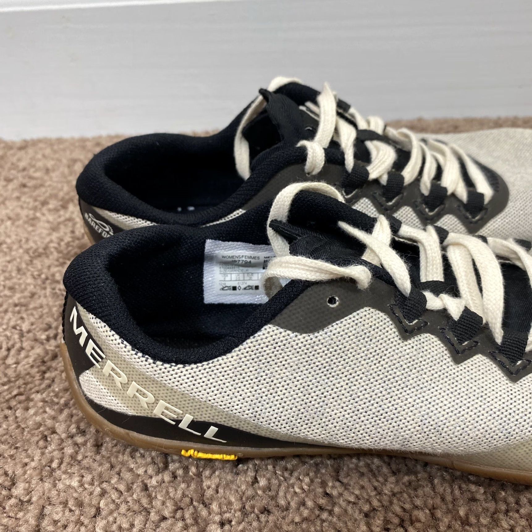 Merrell Merrell Vapor Glove 3 Sneakers Womens 6 Gray Hiking Trail Athletic Shoes Size ONE SIZE - 2 Thumbnail