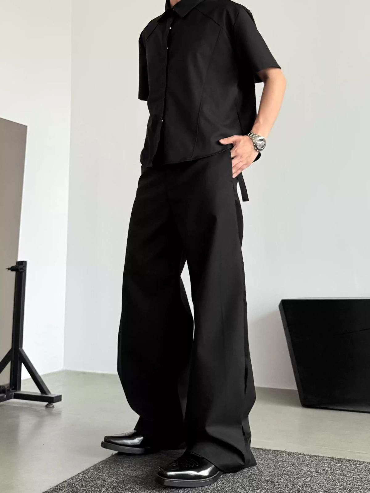 Other Ultra Black Wide Leg Cleanfit Pants Size US 32 / EU 48 - 1 Thumbnail