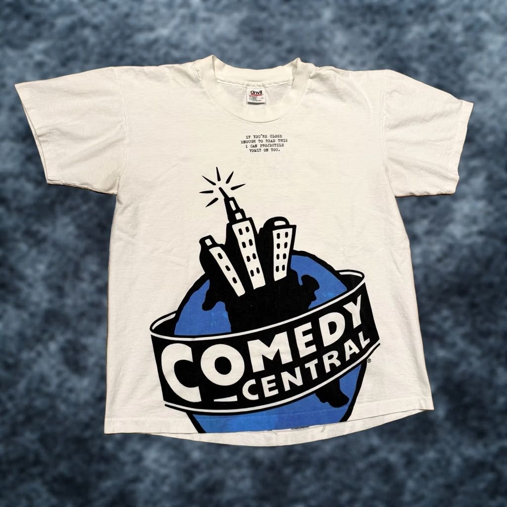 Anvil VINTAGE COMEDY CENTRAL TV Show THE YOUNG ONES Promo T Shirt Large White 1990s Graphic Tee Mens Size US L / EU 52-54 / 3 - 1 Thumbnail