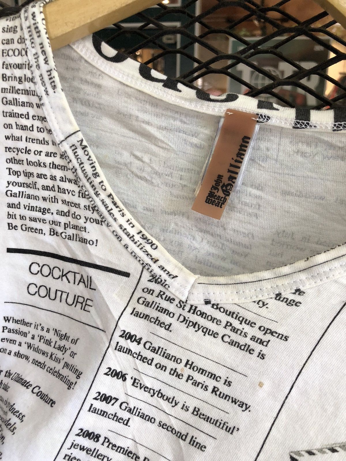 John Galliano JOHN GALLIANO NEWSPAPER T- SHIRT Size US M / EU 48-50 / 2 - 7 Thumbnail