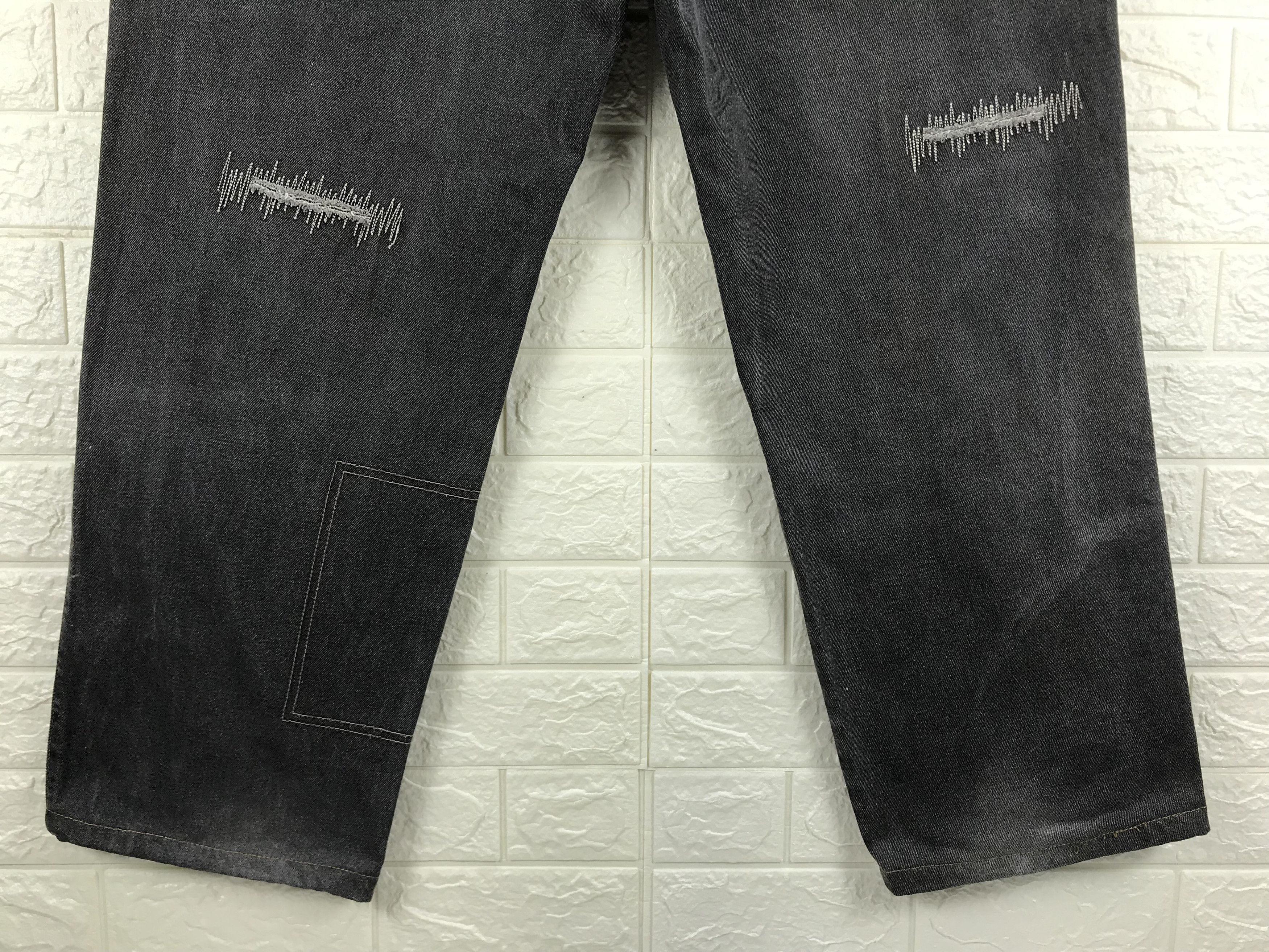 Fubu Vintage Fubu Circa 1992 Faded Black Wide Baggy Jeans Size US 36 / EU 52 - 8 Thumbnail
