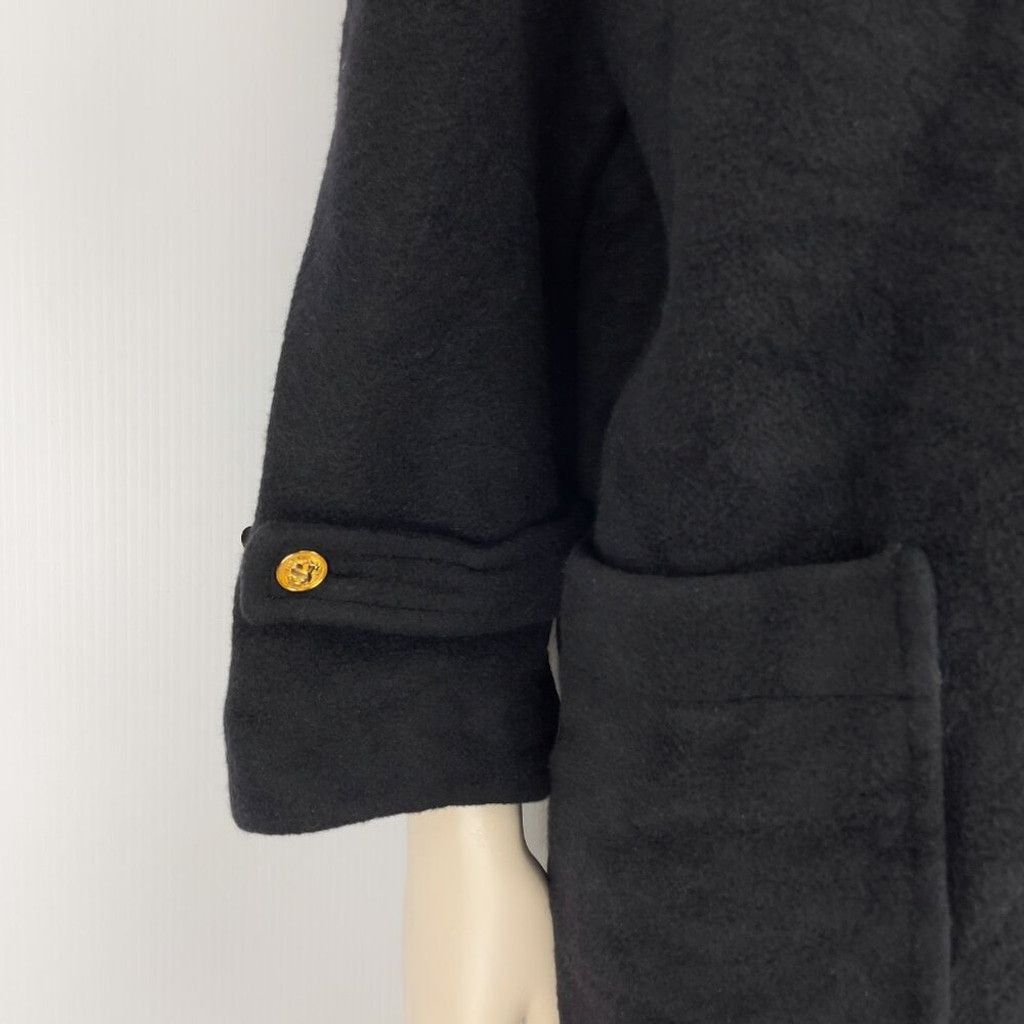 Sonia Rykiel SONIA RYKIEL Fleece Hooded Black Straight fit Coat Size M / US 6-8 / IT 42-44 - 9 Thumbnail