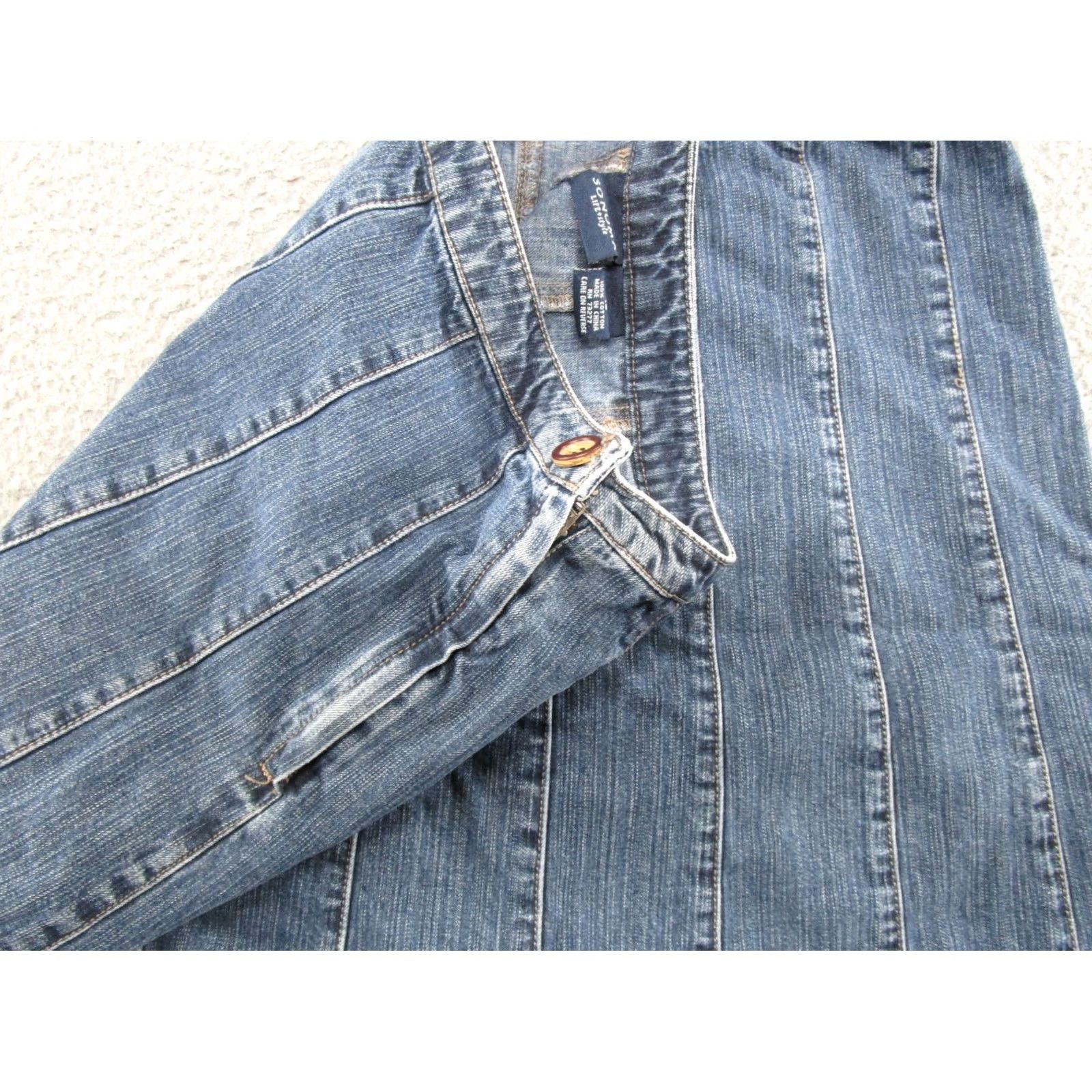 Denime VINTAGE Sonoma Denim Skirt A-Line Women’s Blue Midi Size 10 Skirt Retro Style Size 32" / US 10 / IT 46 - 7 Thumbnail