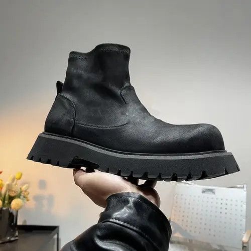Other Men's Sock-Style Leather Boots - Chunky Sole Size US 10 / EU 43 - 1 Thumbnail