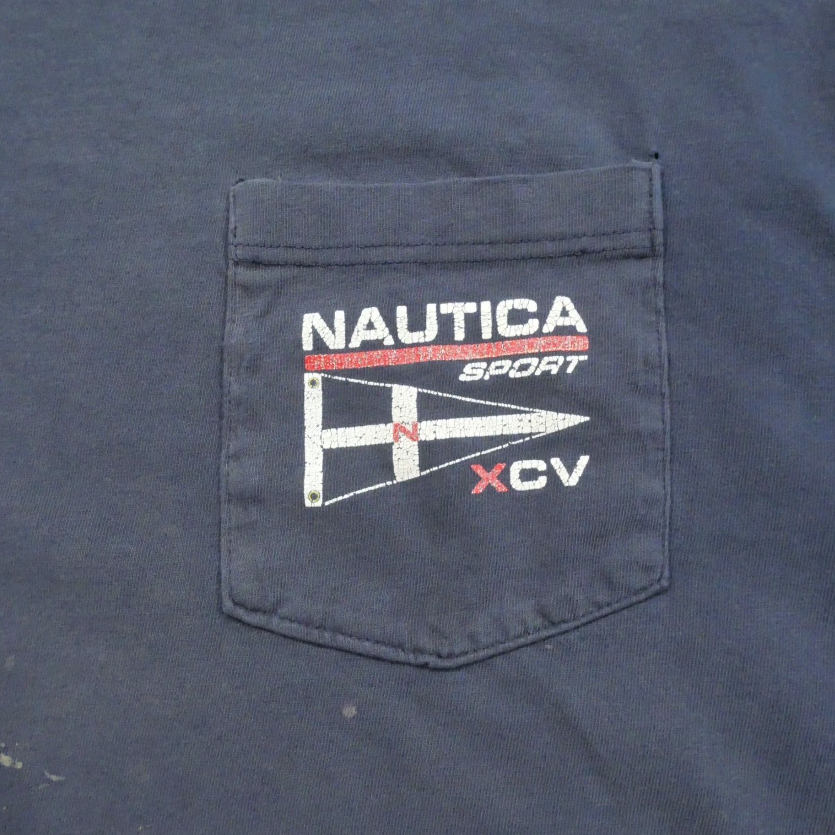 Nautica VINTAGE Nautica T Shirt Mens Large Blue Distressed Grunge Sailing Pocket 90s Size US L / EU 52-54 / 3 - 3 Thumbnail