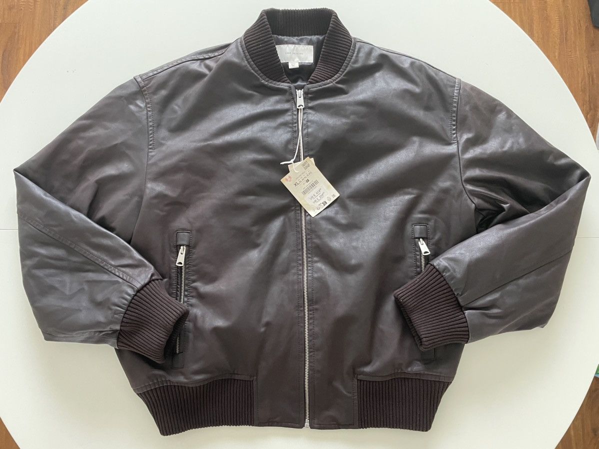 Zara ZARA Origins Waxed Leather Bomber Jacket Size US XL / EU 56 / 4 - 1 Thumbnail