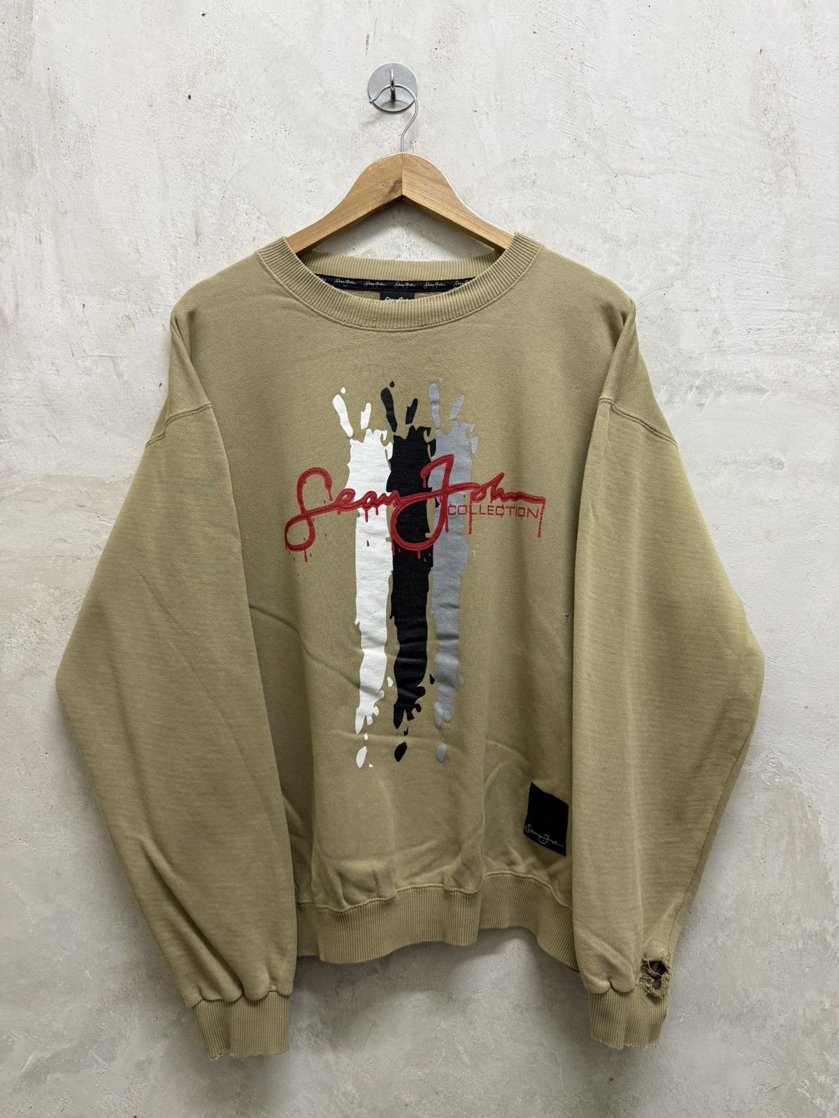 Sean John 2000s Sean John Art Big Print y2k Distressed Sweatshirt Size US L / EU 52-54 / 3 - 1 Thumbnail