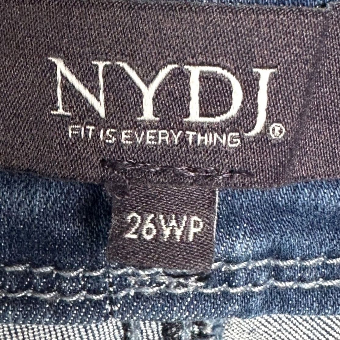NYDJ NYDJ Jeans Womens 26WP Plus Petite Blue Cool Embrace Wide Leg Cropped Denim Capris / Jeans Wide Leg Crop 26W Womens Size 26" / US 2 / IT 38 - 4 Thumbnail