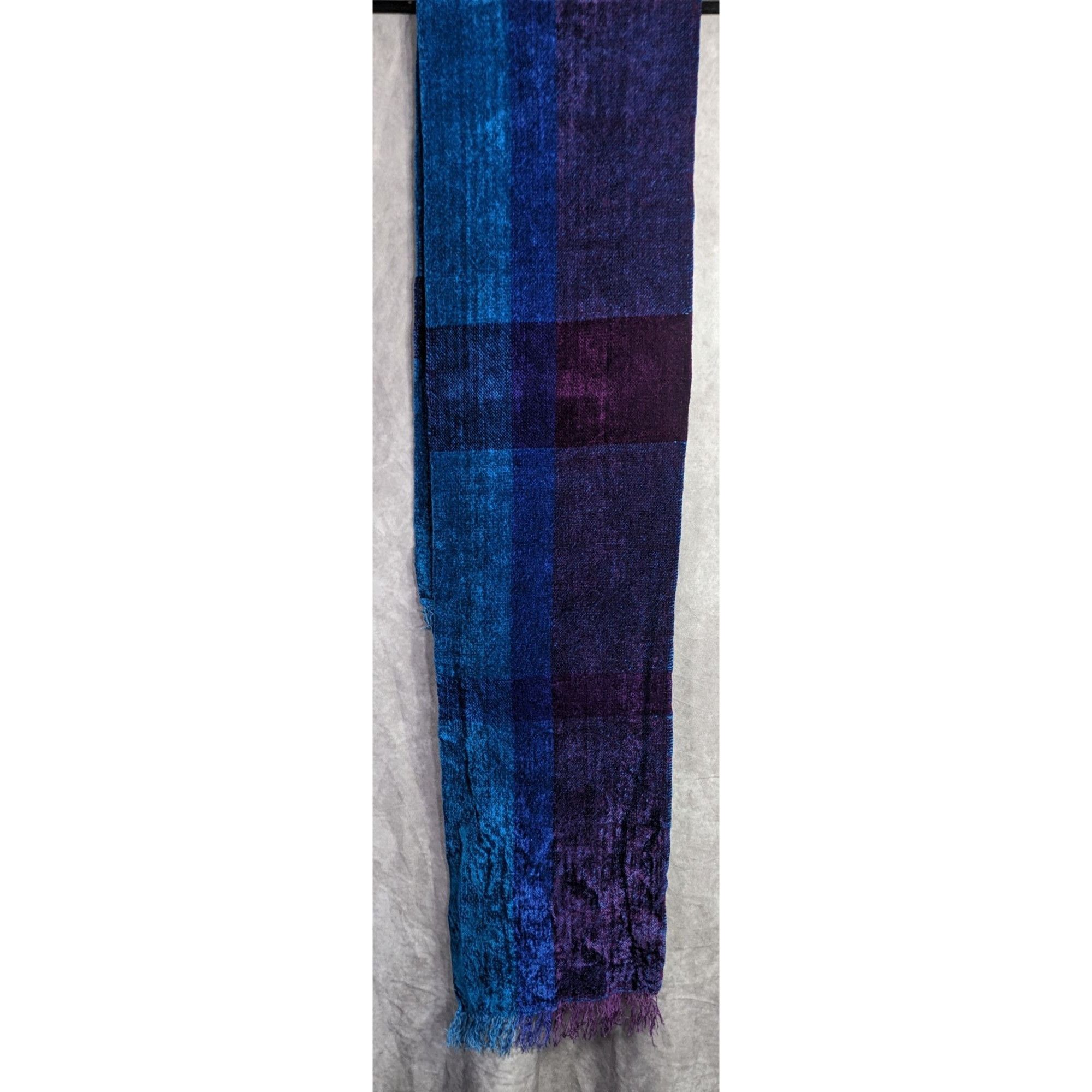 Other Cozy Ombre Handwoven By Polly Connell Blue & Purple Chenille Size ONE SIZE - 8 Thumbnail