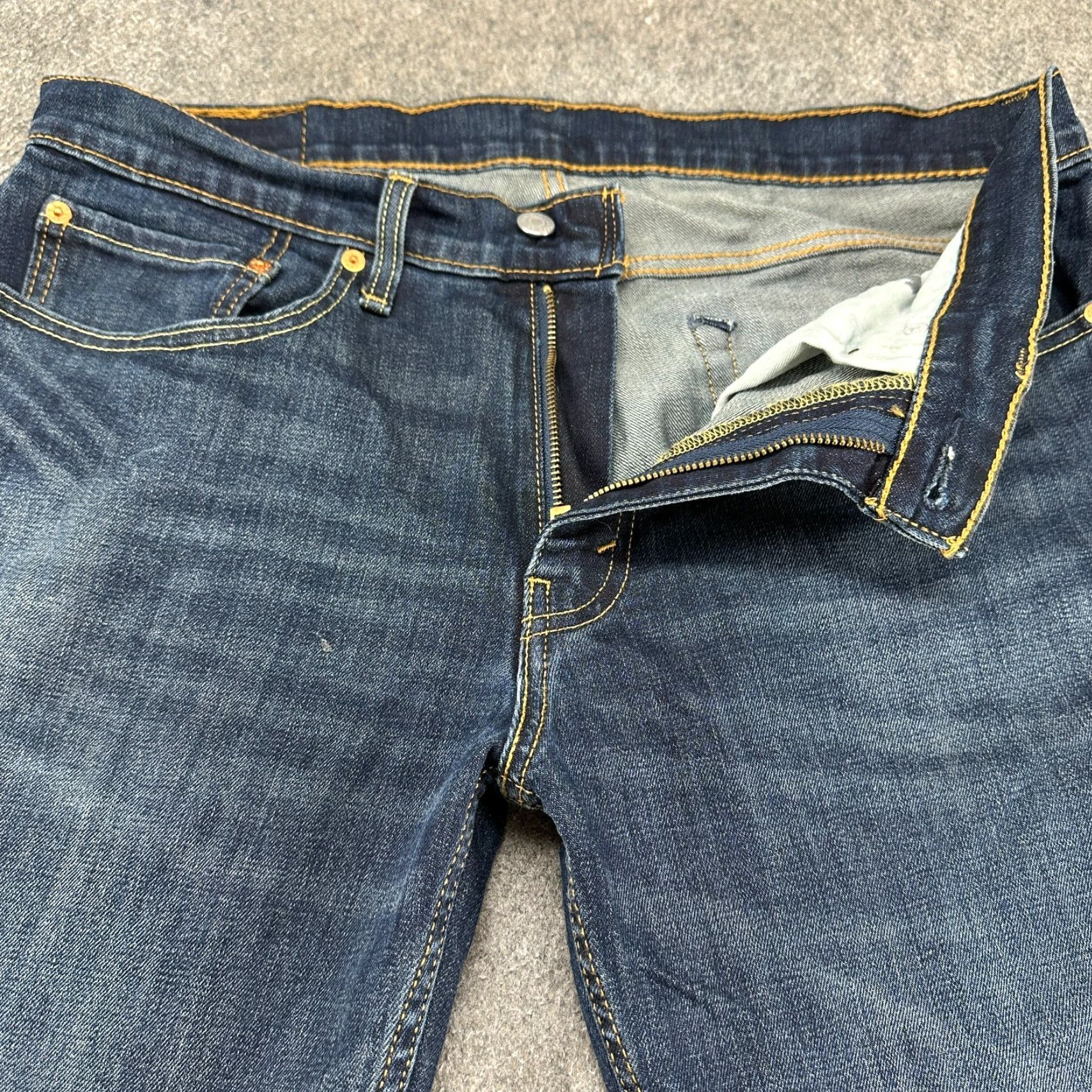 Levi's Levi's Jeans 511 Slim Skinny Men 34x30 Blue Dark Wash Denim Stretch 5-Pocket Zip Mens Regular Size Levi's 500 Series Modern American Size US 34 / EU 50 - 2 Thumbnail