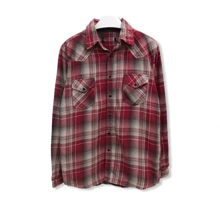 Vintage Vintage Western Plaid Tartan Flannel Shirt 👕 Size US S / EU 44-46 / 1 - 1 Thumbnail