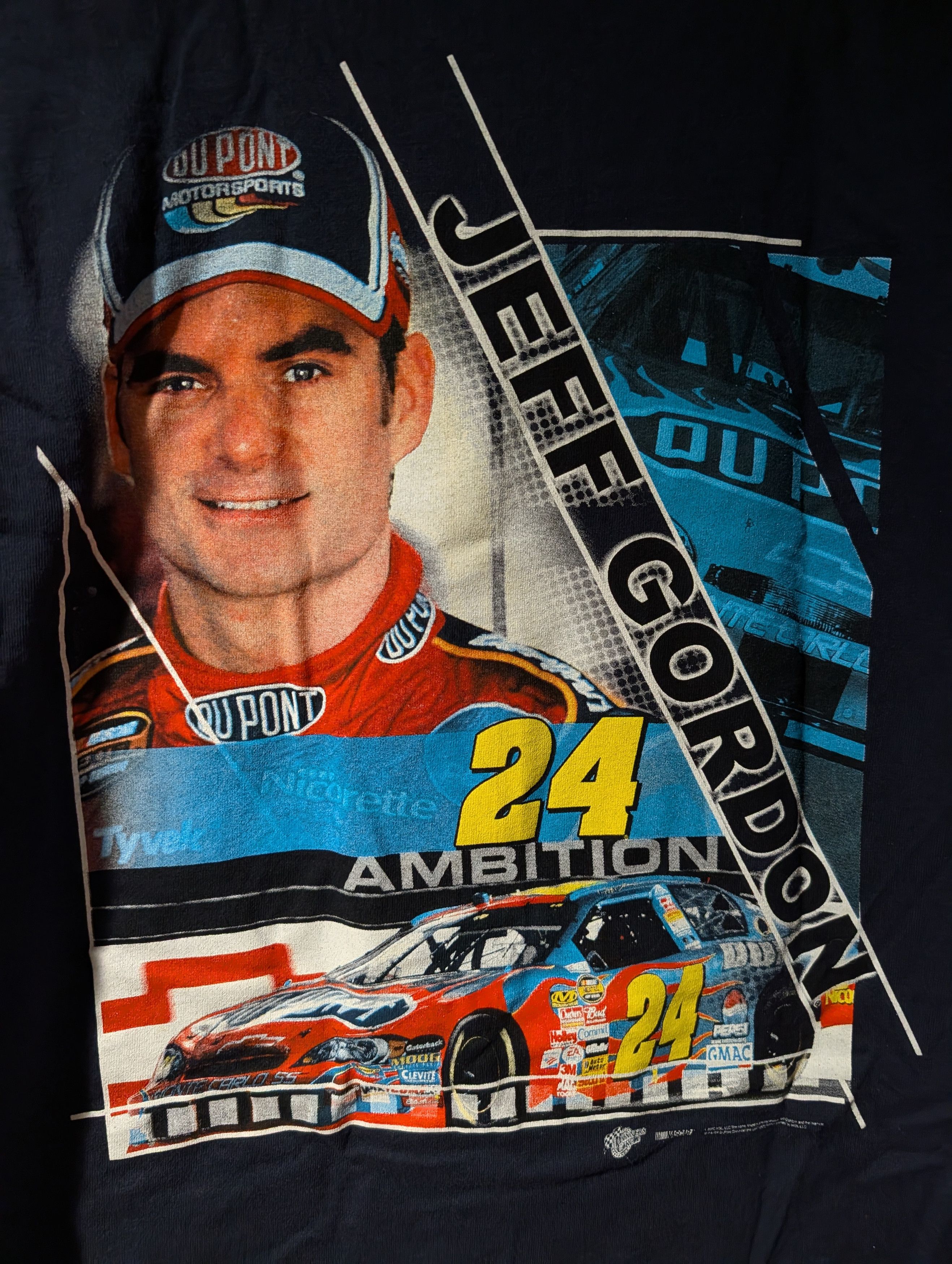 NASCAR Vtg Jeff Gordon NASCAR Racing Graphic T-Shirt #24 Dupont 90s Size US M / EU 48-50 / 2 - 2 Thumbnail