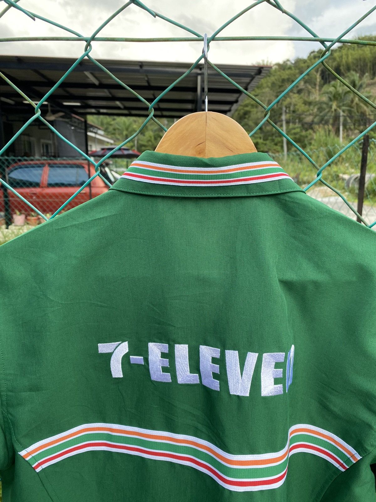 Japanese Brand Vintage 7-eleven woven spellout workshirt uniform Size US L / EU 52-54 / 3 - 7 Thumbnail