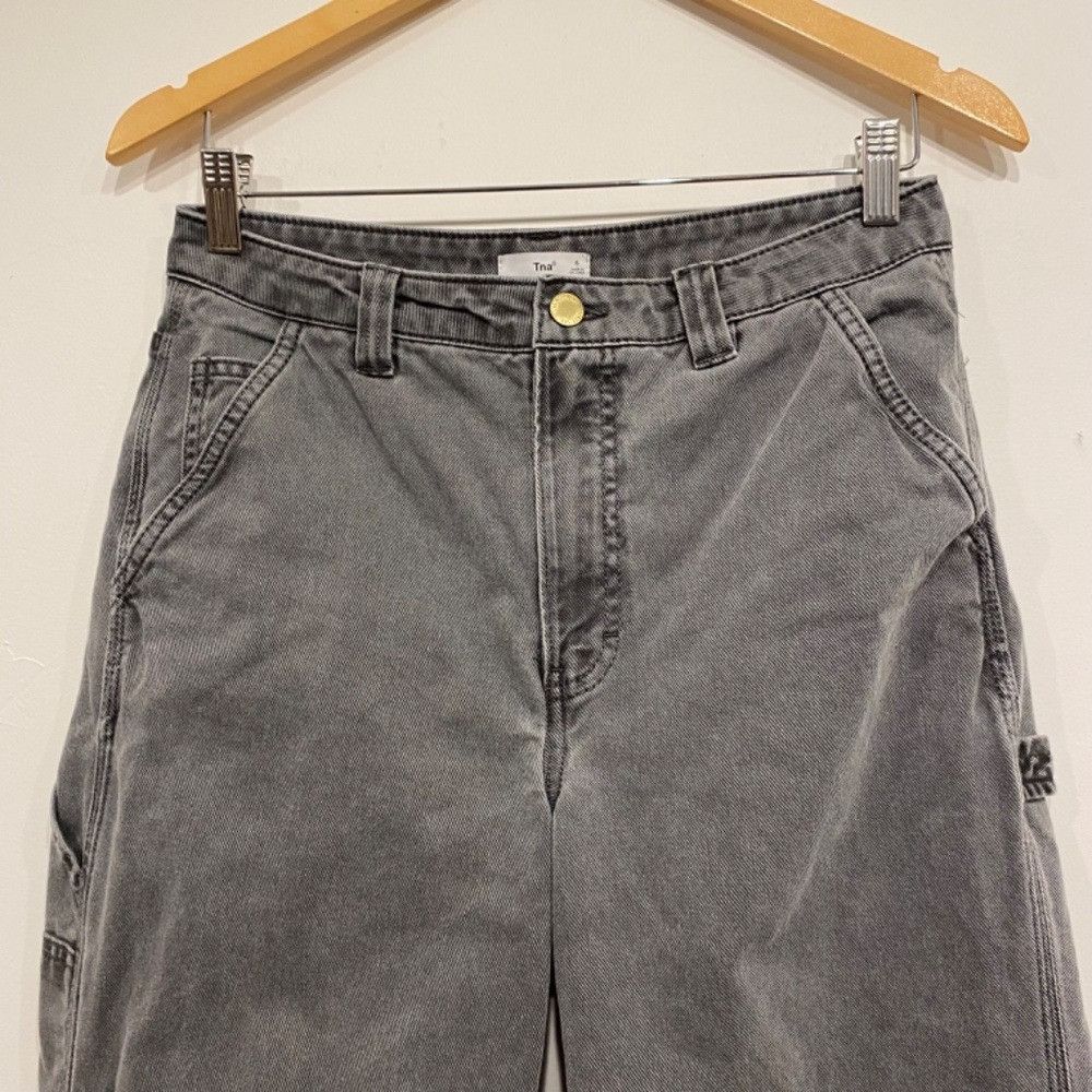 Aritzia Aritzia Carpenter Twill Greenwich Pants in Light Grey Size 28" / US 6 / IT 42 - 2 Thumbnail