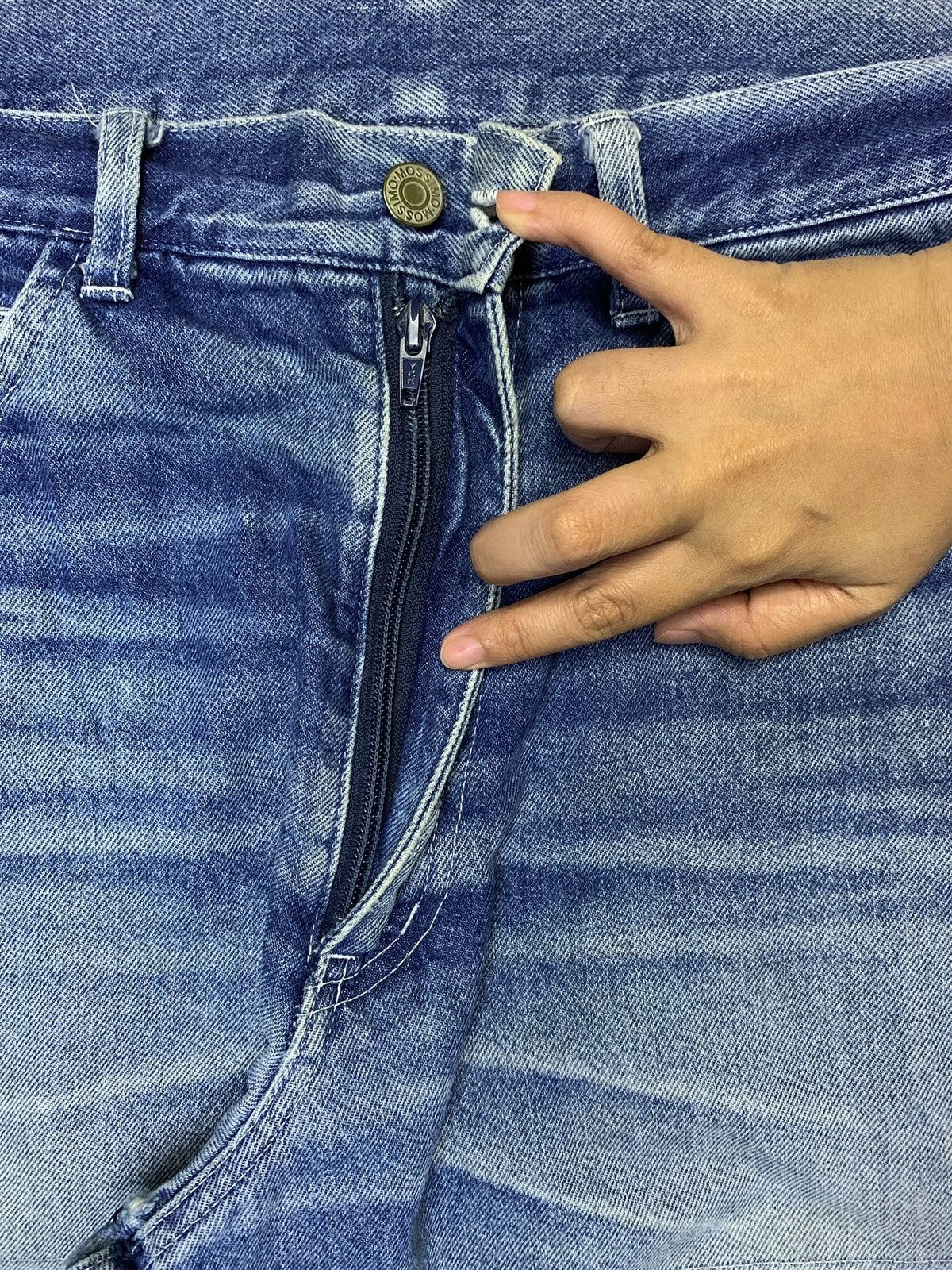 Japanese Brand Vintage Japanese Brand Mud Wash Patched Ripped Baggy Jeans Size US 34 / EU 50 - 3 Thumbnail