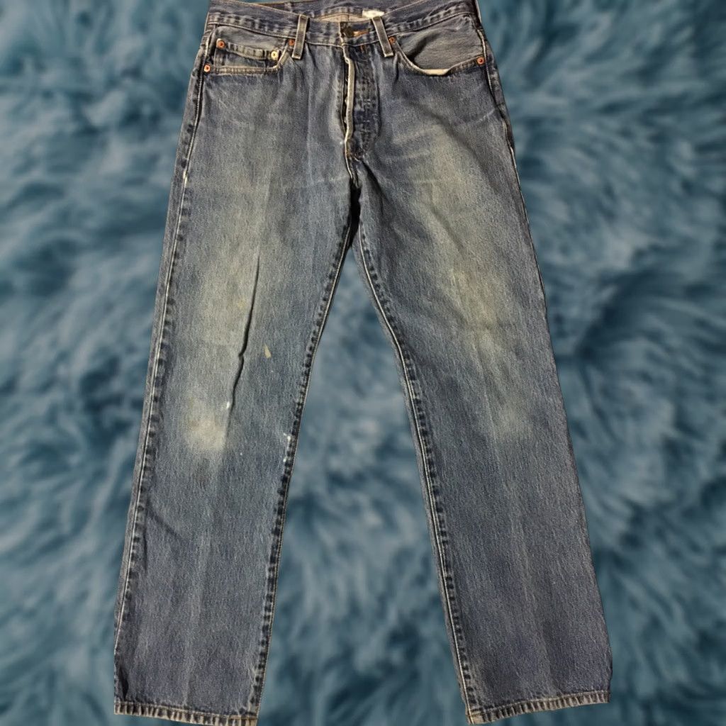 Levi's VINTAGE Levi's 501 Jeans Button Fly 31/31 90s Grunge Punk Biker Skate Mens Blue Denim Size US 31 - 1 Thumbnail