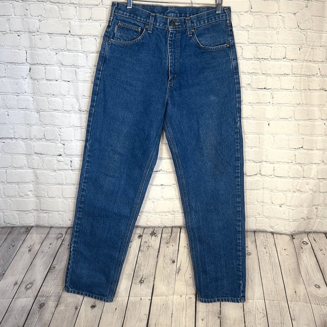 Carhartt VINTAGE Carhartt Mens Jeans Denim Size 32 Tapered Fit Relaxed Blue 34 Inseam Mens Clothing Size US 32 / EU 48 - 2 Thumbnail