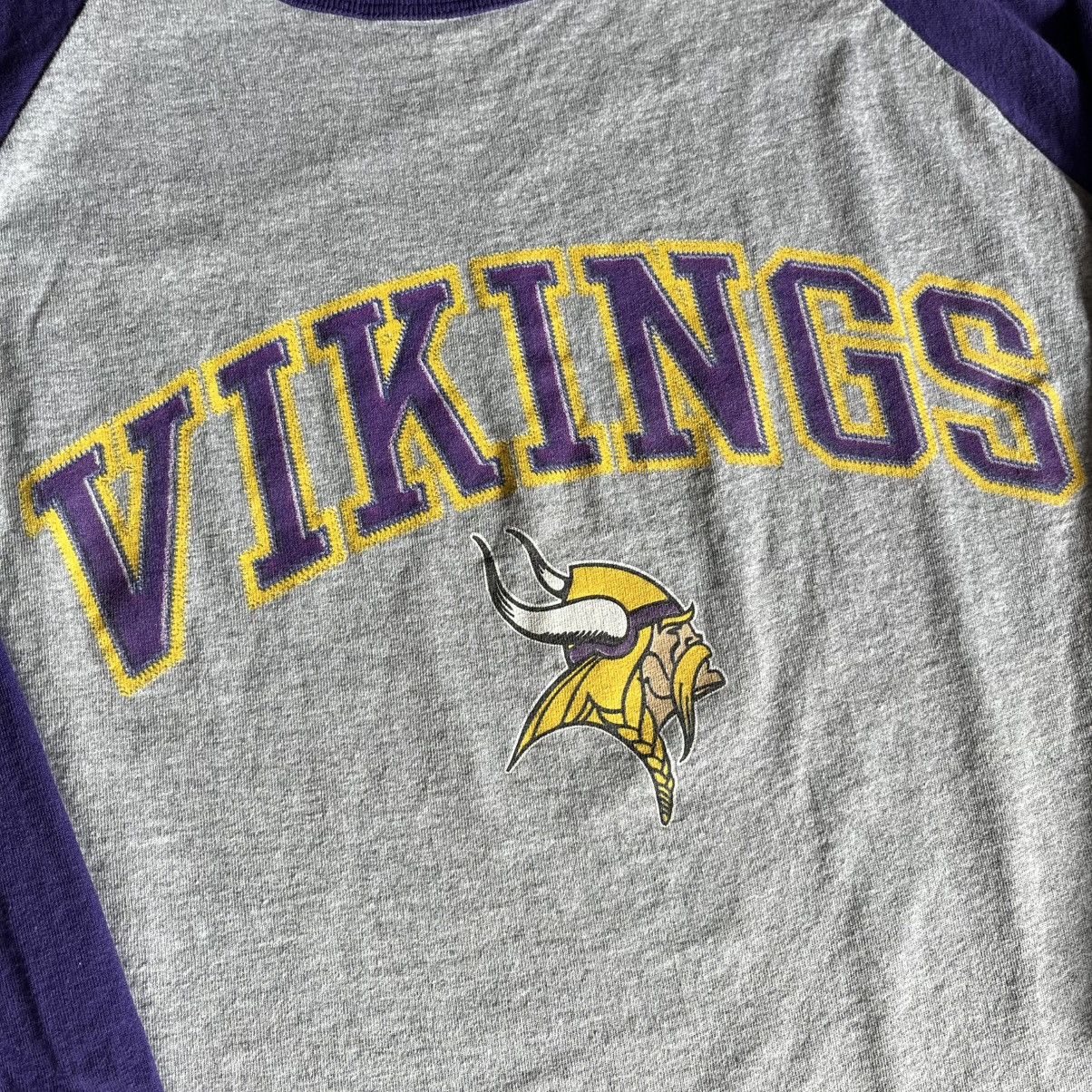 Logo Athletic × NFL × Vintage Vintage 1990s NFL Logo Athletic Minnesota Vikings Raglan Tee Size US XL / EU 56 / 4 - 3 Thumbnail