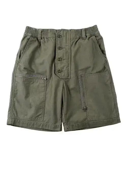 Jean × Other 20SS Indigo Union Japan Olive Military Shorts Size US 32 / EU 48 - 1 Thumbnail