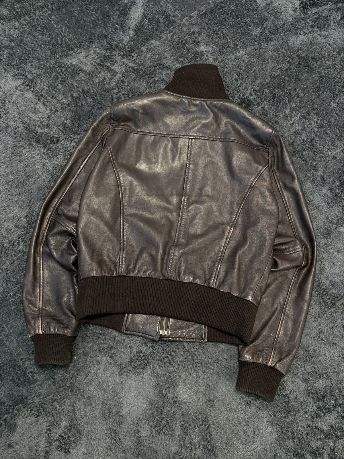 Japanese Brand 00s Vintage Leather Bomber Y2K Jacket Size US S / EU 44-46 / 1 - 8 Thumbnail