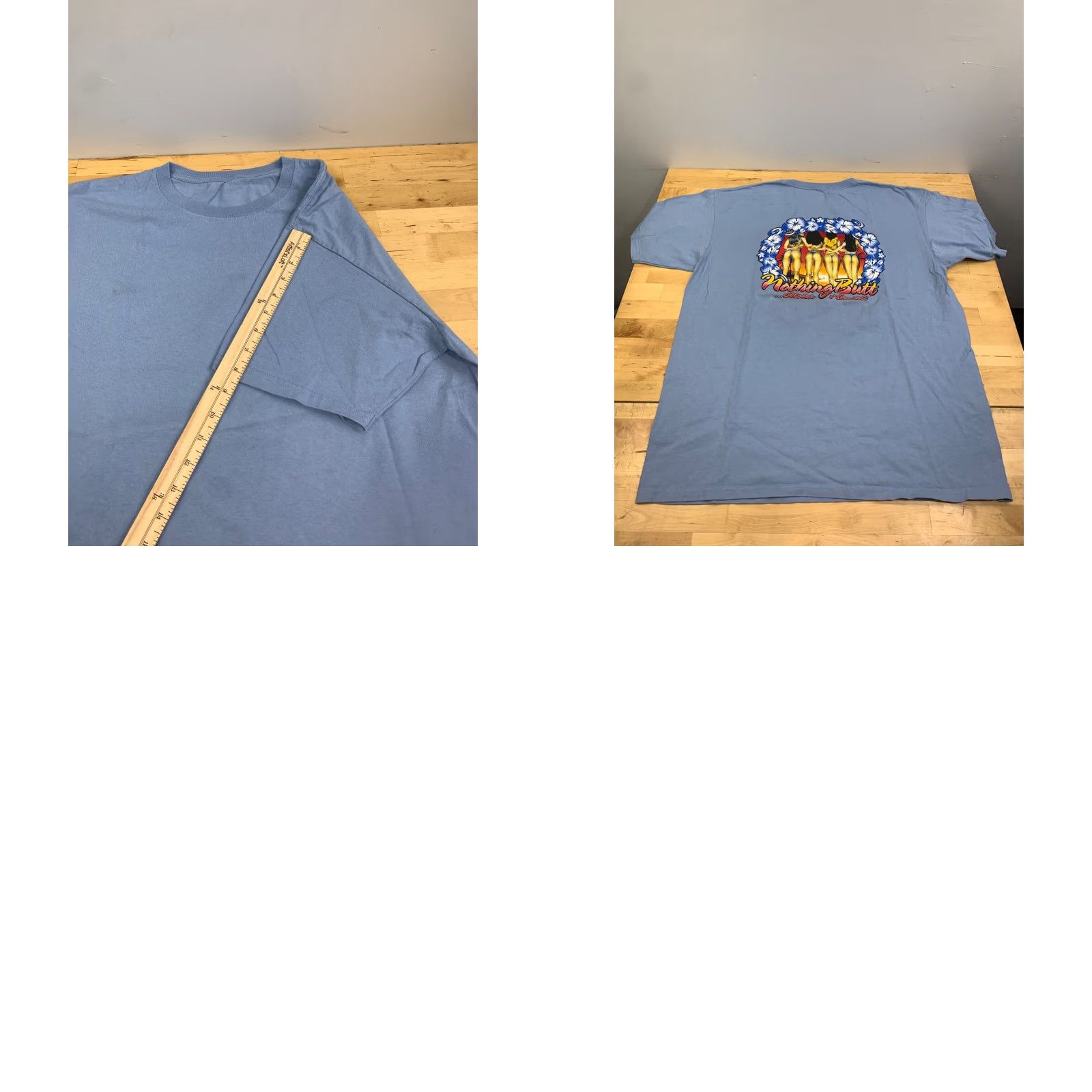 ALOHAS Nothing Butt Aloha Hawaii Shirt Mens L Blue Beach Graphic Print Short Sleeve Crew Neck Cotton T-Shirt Unbranded Regular Summer Size US L / EU 52-54 / 3 - 8 Thumbnail