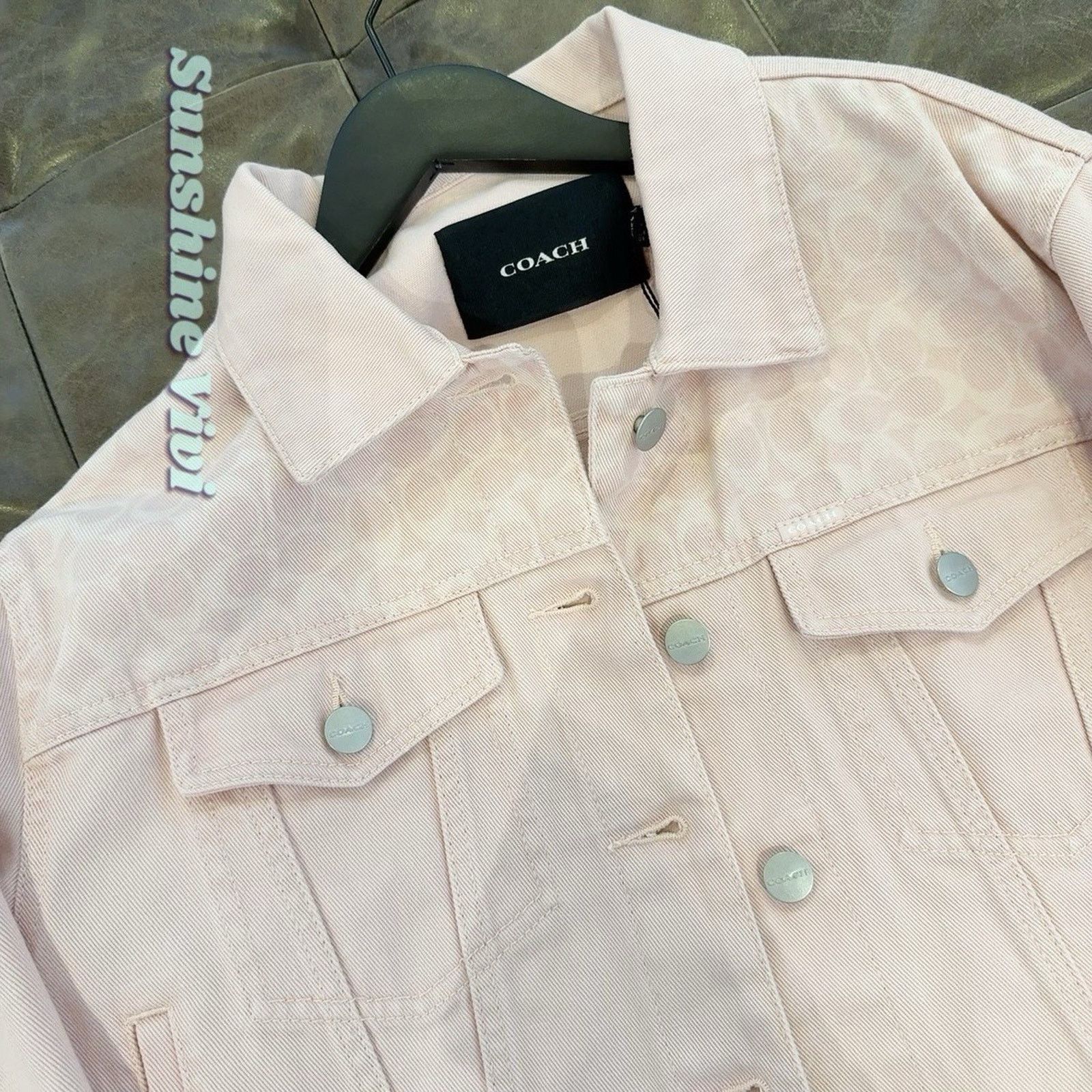 Coach NWT COACH Colorful Signature Denim Jacket Woman's CBB95 Pink Size M / US 6-8 / IT 42-44 - 7 Thumbnail