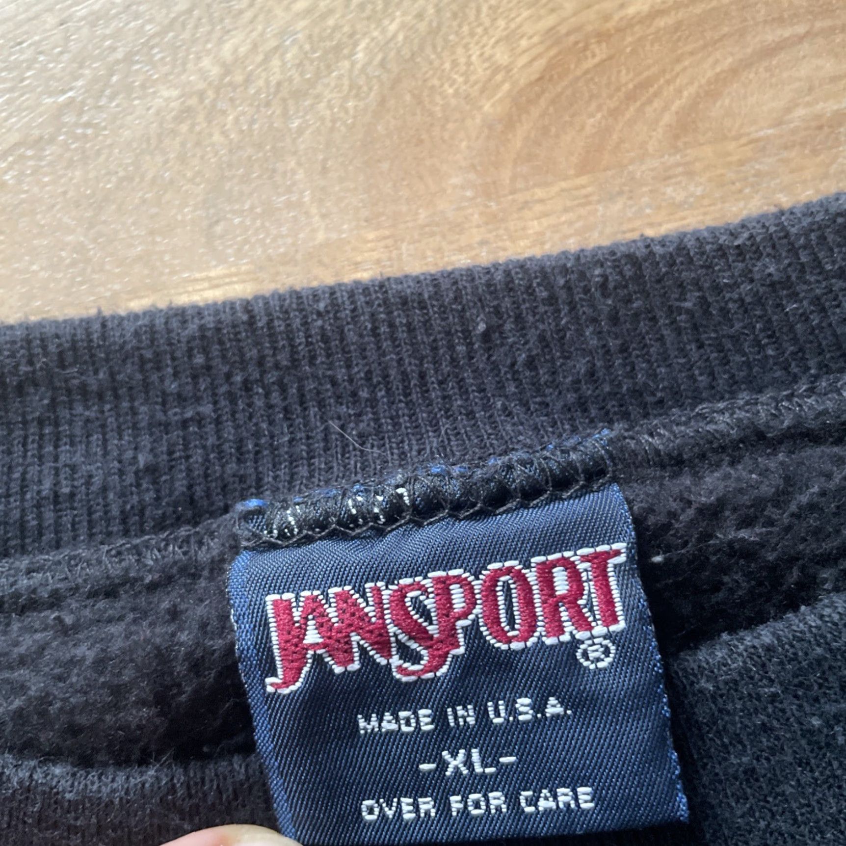 Jansport VINTAGE JanSport Sweatshirt Mens XL ESU College 90s Black Cotton Polyester Fleece Logo Crew Neck Pullover Size US XL / EU 56 / 4 - 3 Thumbnail