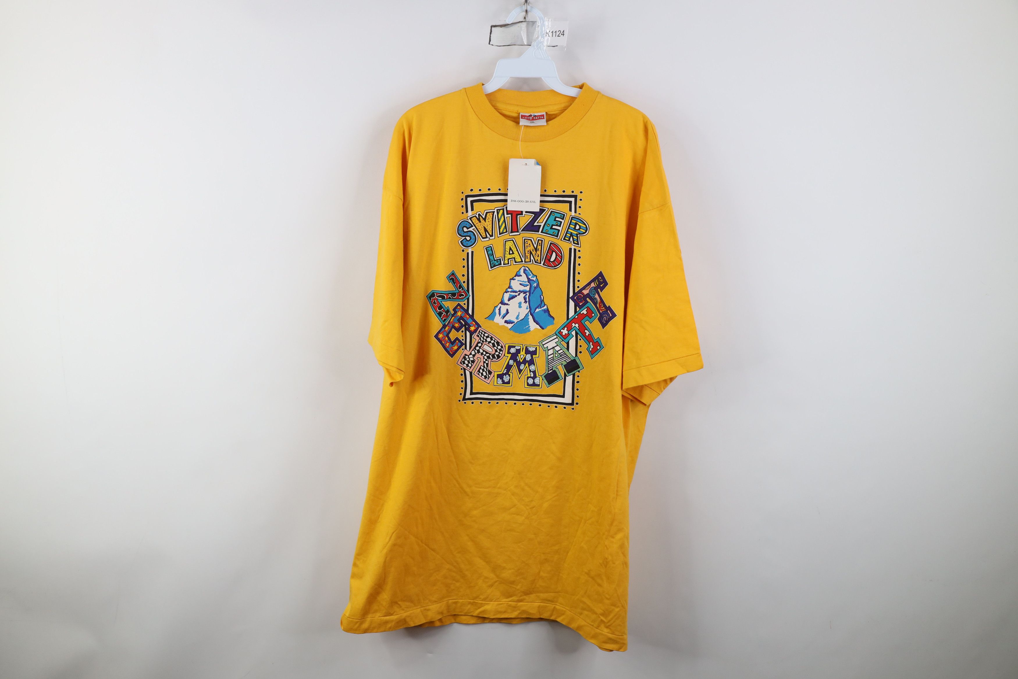 Vintage Deadstock Vintage 90s Streetwear Zermatt Mountains T-Shirt Size US XXL / EU 58 / 5 - 1 Thumbnail