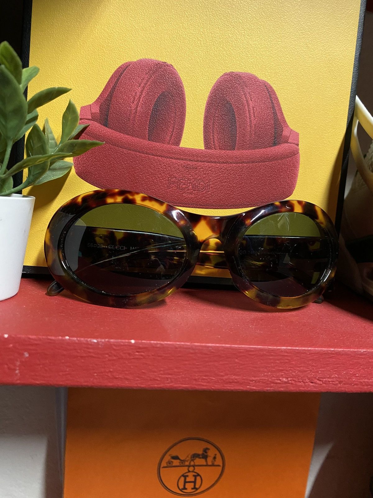 Gucci Gucci GG Oval Sunglasses Y2K Circle Shades Preowned Size ONE SIZE - 4 Thumbnail