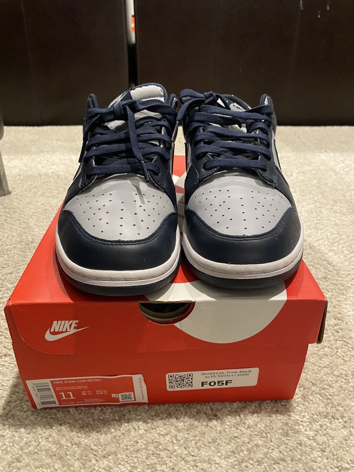 Nike Nike dunk low retro Georgetown Size US 11 / EU 44 - 3 Thumbnail