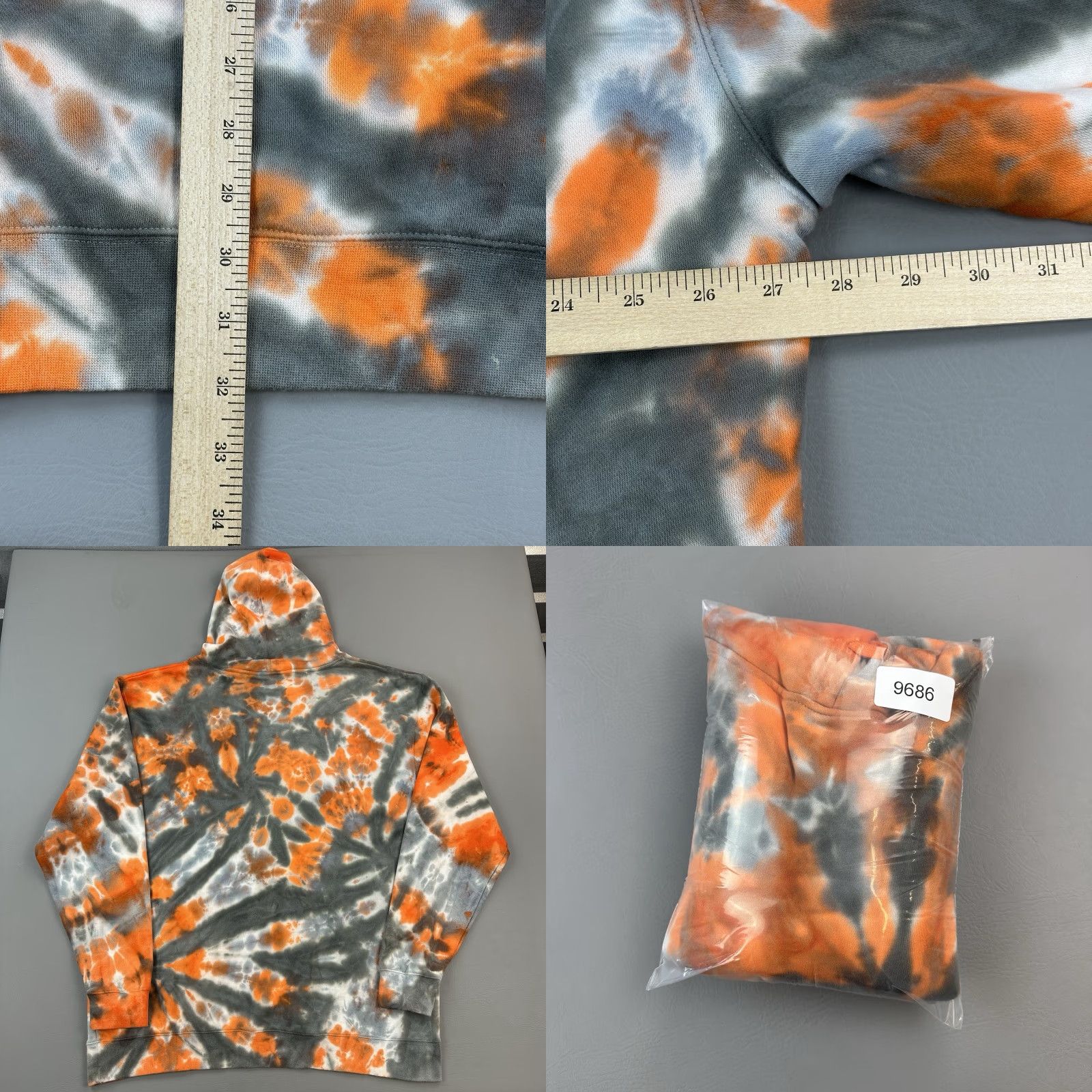 Vintage Independant Trading Co Hoodie Mens 3XL Orange Pigment Dyed Midweight Pullover Size US XXL / EU 58 / 5 - 8 Thumbnail