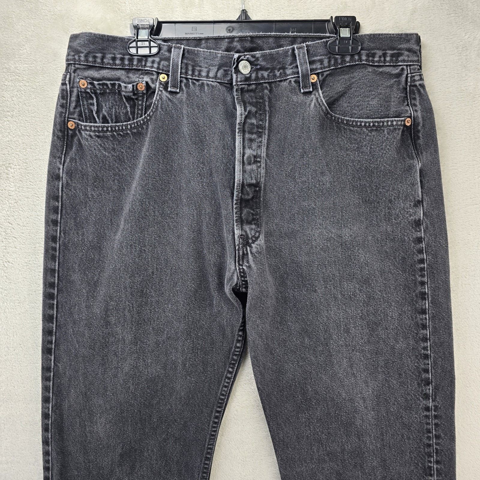 Levi's Vintage 90s Levis 501 Jeans Men 38x30 (Fits 38x26) Black USA Size US 38 / EU 54 - 2 Thumbnail