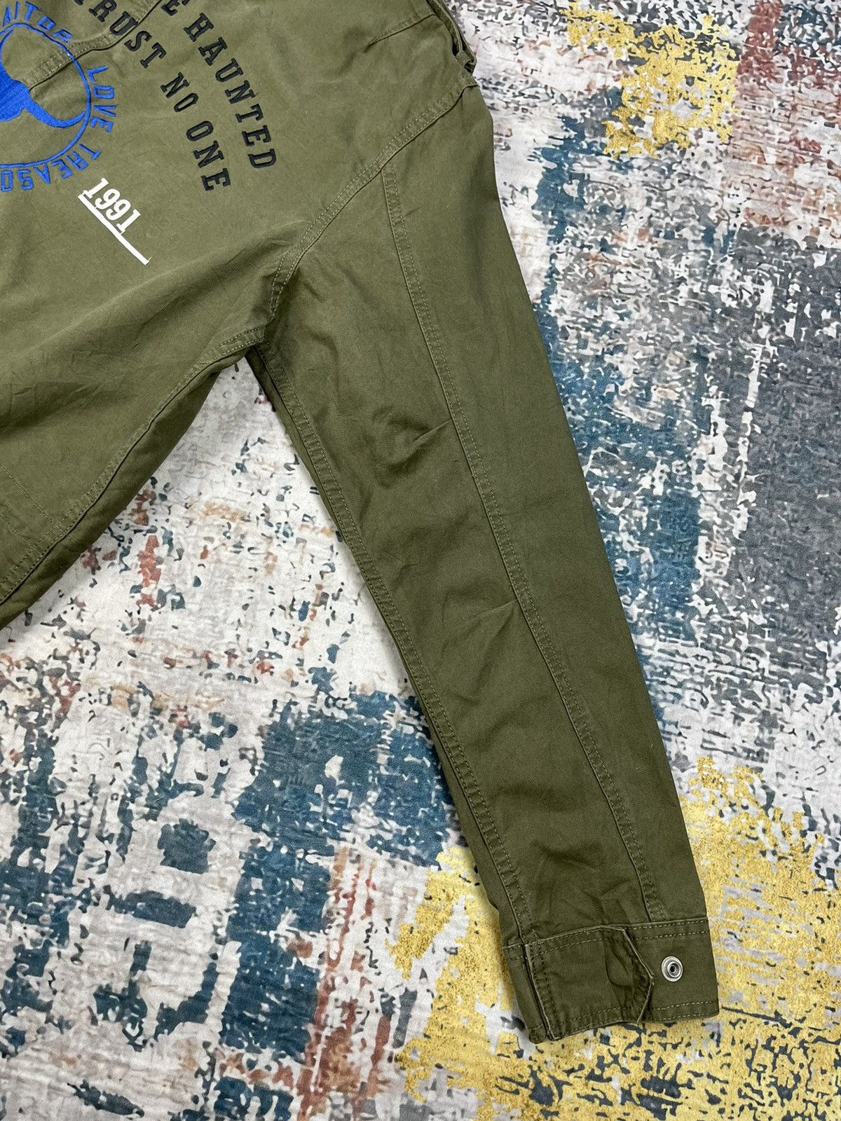 Pull & Bear Pull & Bear West Blue Big Logo Military Type Parka Size US L / EU 52-54 / 3 - 4 Thumbnail