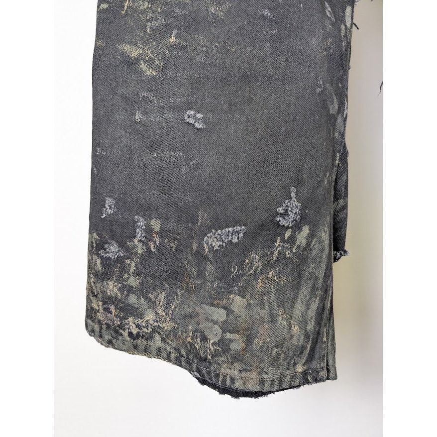 Balenciaga o1rshd1 Unisex Super Destroyed Baggy Pants 13 in Flat Black Size US 34 / EU 50 - 5 Thumbnail