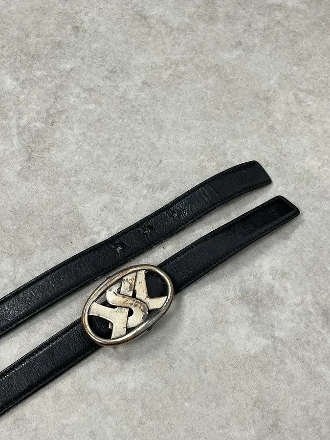 Yves Saint Laurent FW2003 Yves Saint Laurent Small YSL Buckle Black Leather Belt Size ONE SIZE - 5 Thumbnail
