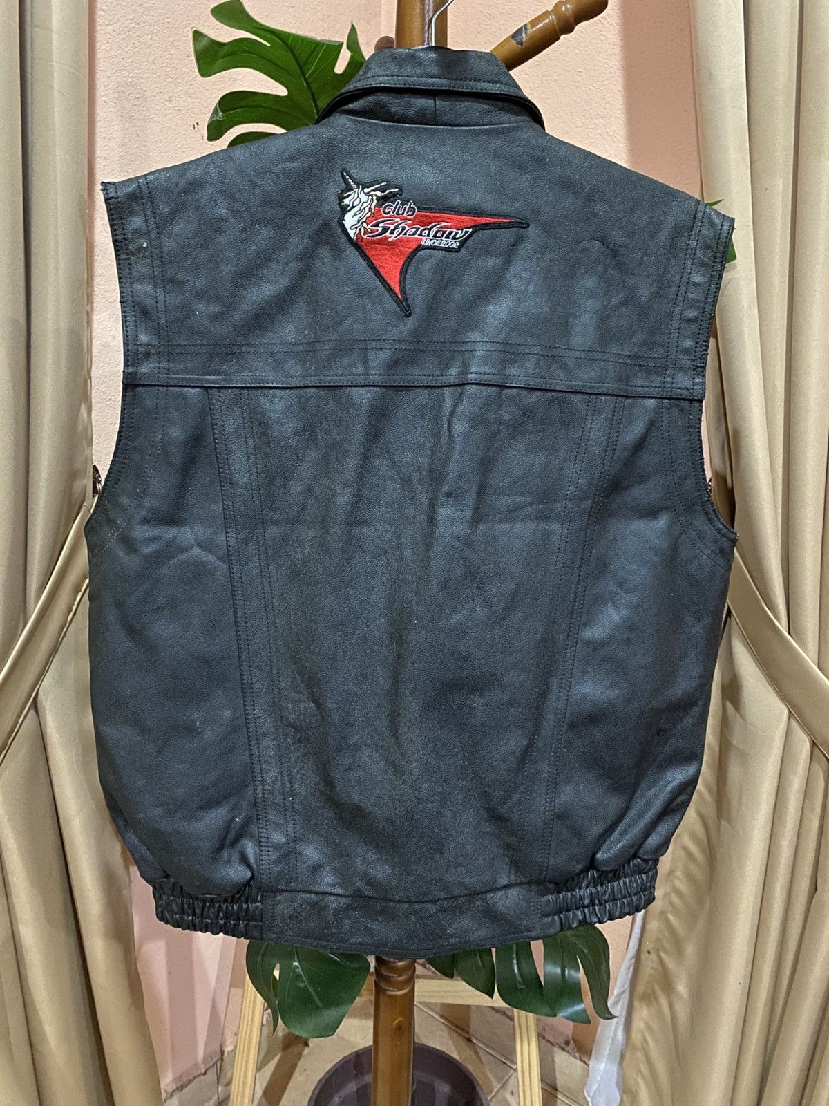 Leather Vintage Club Shadow Leather Biker Vest Pennzoil Patch Size US L / EU 52-54 / 3 - 12 Thumbnail