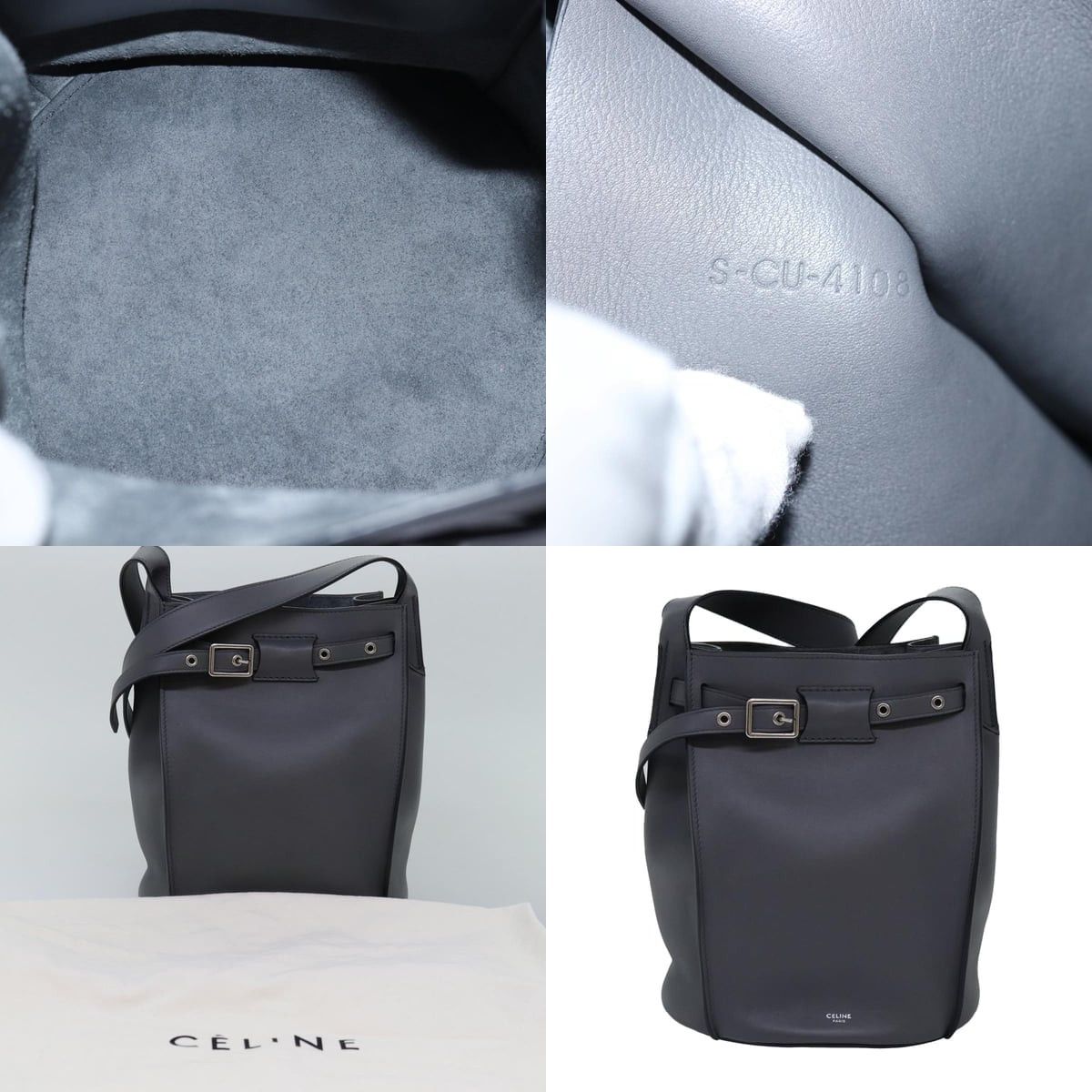 Celine CELINE Big Bag Shoulder Bag Leather Gray Size ONE SIZE - 10 Thumbnail