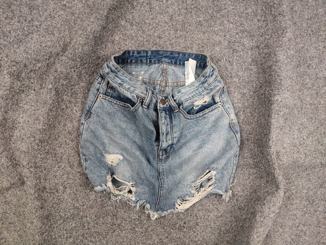 Ksubi Ksubi Japan Design mini moss Distressed Denim Button skirt Size 24" / US 00 / IT 34 - 1 Thumbnail