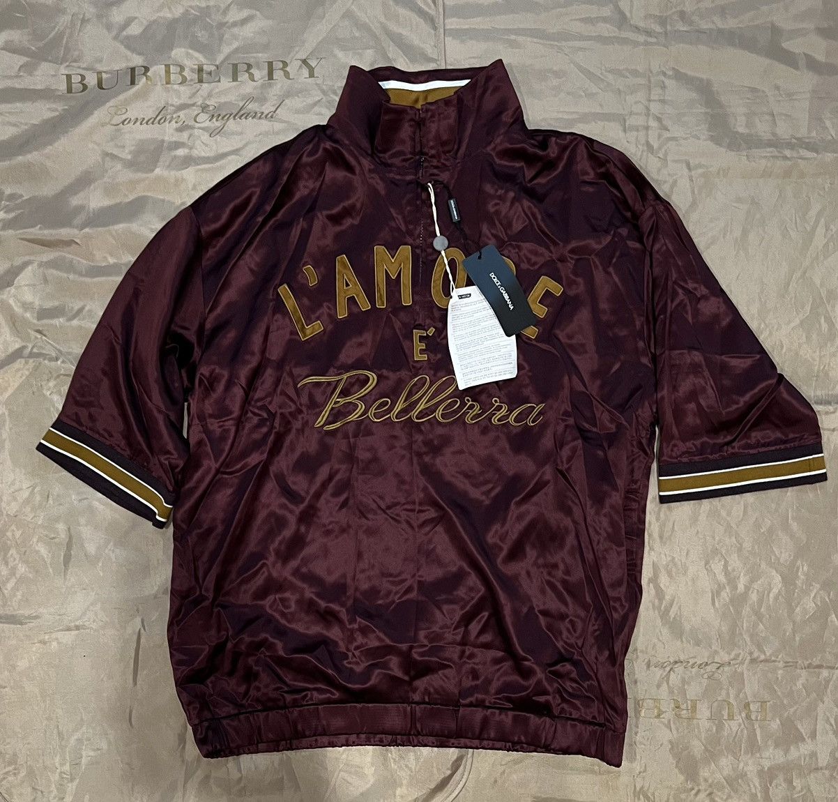 Dolce & Gabbana DOLCE & GABBANA Embroidered Silkblend Satin Polo size 48 Size US M / EU 48-50 / 2 - 3 Thumbnail