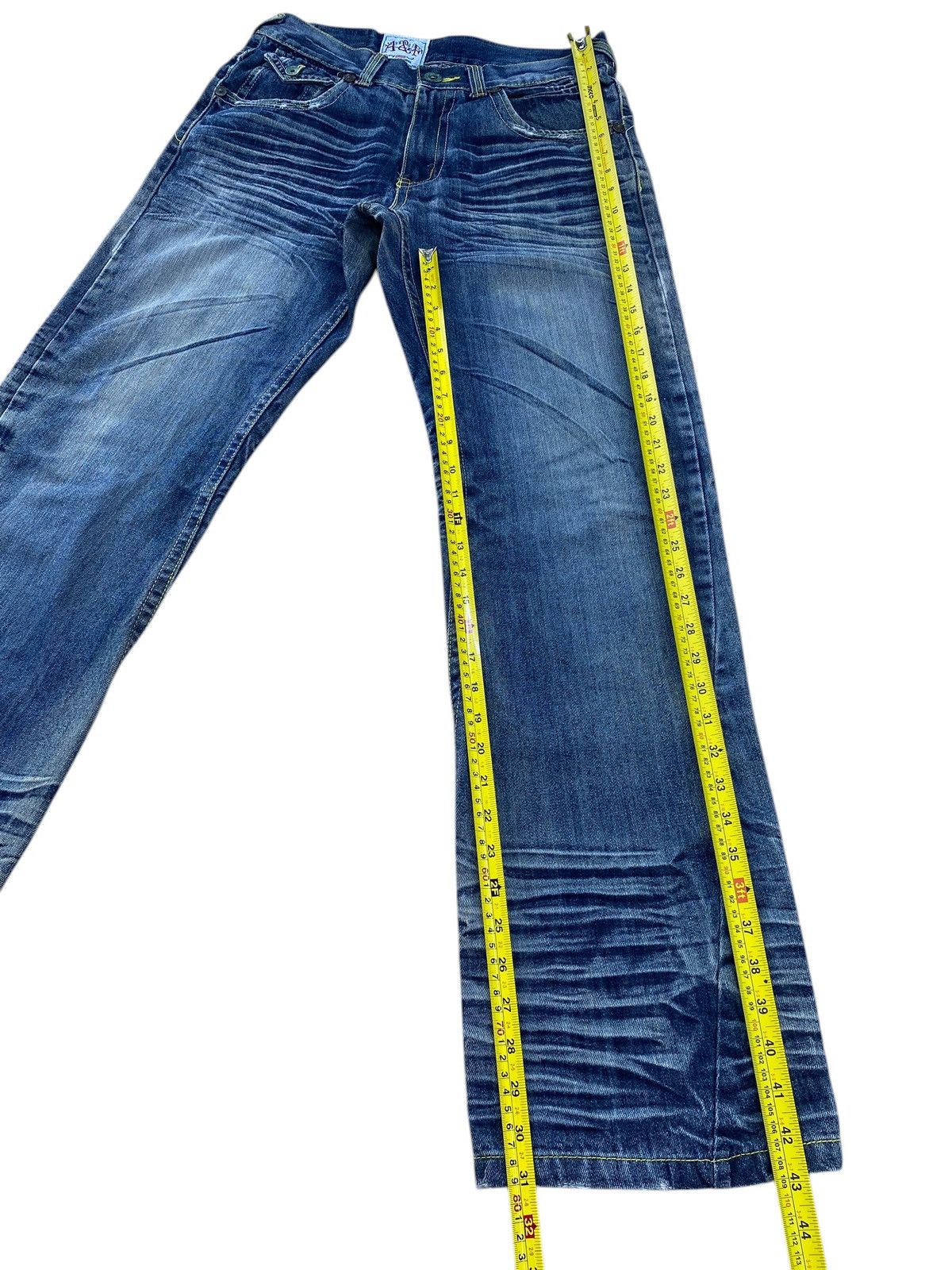 Other Japanese Brand Light Wash Whiskered Style Straight Leg Jeans Size US 31 - 8 Thumbnail